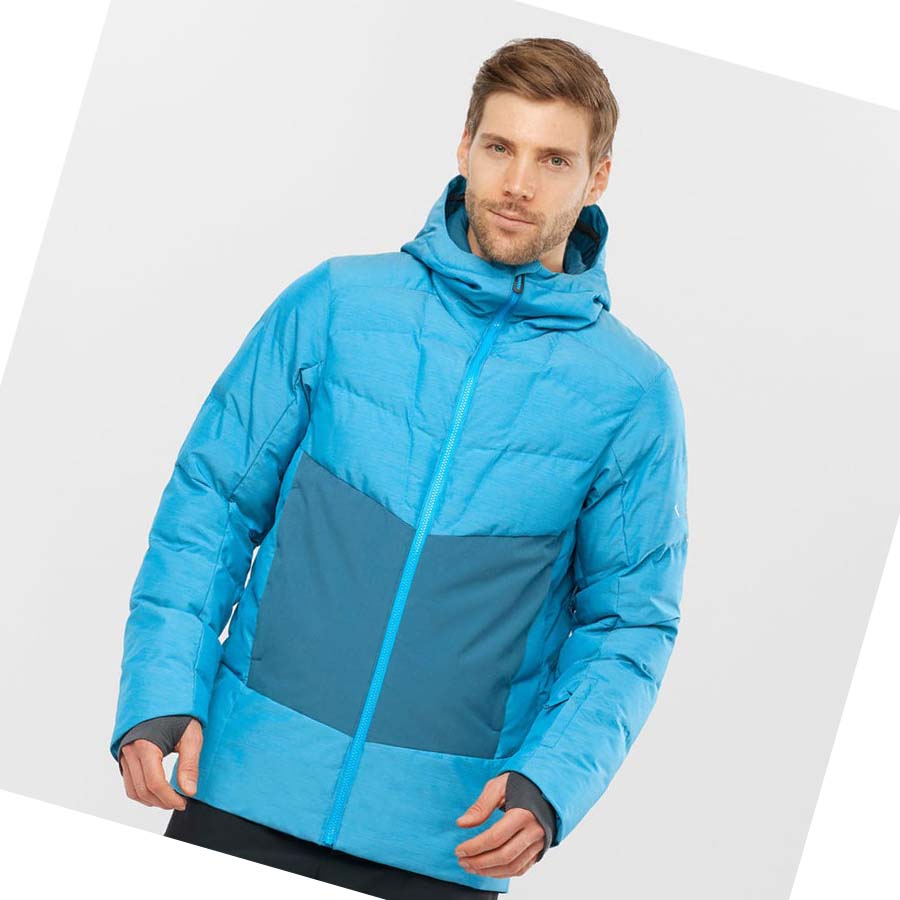 Chaquetas De Esquí Salomon SNOWSHELTER Hombre Azules | MX 3337ILH